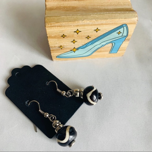 Vintage Cow Print Costume Earrings - Picture 2 of 8